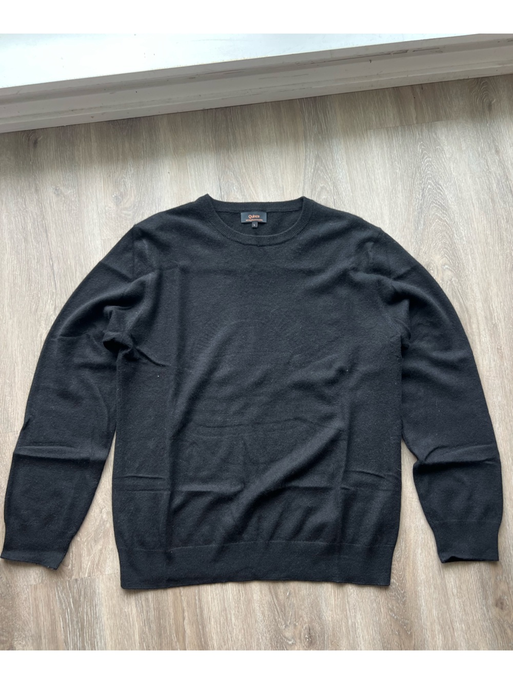 Quince Black Cashmere Pullover